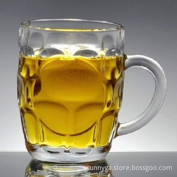 Pineapple Pattern Beer Mug, Daily Use and Promotions Beer Glass with Logo Space